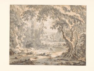 River in a Wooded Mountain Landscape
