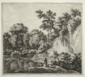 The Rock Bathed by the River