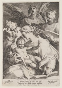 Holy Family and Two Music-Making Angels