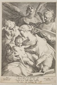 The Holy Family Attended by Angels