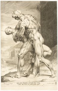 The Rape of a Sabine Woman, Lateral View by Jan Harmensz. Muller