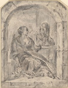 Pipe-Smoking Woman and a Man with Two Pipes by Jan Havicksz. Steen (possibly)