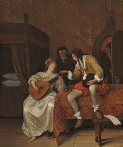 Ascagnes and Lucelle, The Music Lesson, 1667 by Jan Havickszoon Steen