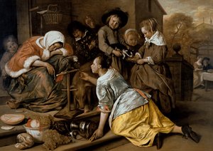 The Effects of Intemperance, c.1663-65 by Jan Havickszoon Steen