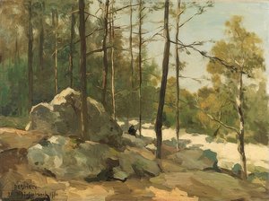 Forest Clearing near Barbizon. 1900 by Jan Hendrik Weissenbruch