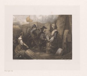 Woman and Soldiers at a City Gate, Possibly Kenau Simonsdochter