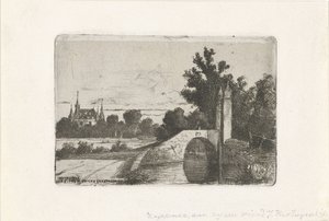 Landscape with Stone Bridge and Castle by Jan Heppener
