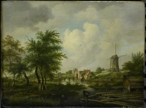 The Dilapidated Wall in Amsterdam with the Weteringpoort