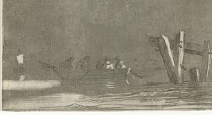 Rowboat with Figures on a River