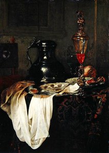 Still Life with Tin Tankard and Goblet with Lid by Jan Jansz Treck