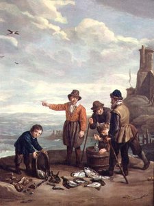 Fishermen on a Beach by Jan Josef the Elder Horemans