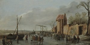 A Scene on the Ice, 1627 by Jan Josefsz Goyen van