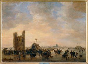 Skating Scene Near the Ruins of Huis te Merwede in Front of Dordrecht