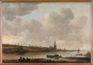 View of Rhenen on the Rhine with St. Cunera Church