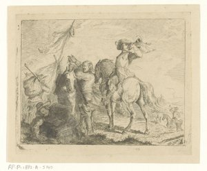 Landscape with Travelers and Riders by Jan Karel Jacob de Jonge