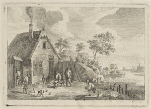 Peasants Playing Boules by Jan Lauwryn Krafft (I) (possibly)