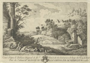 View of a Landscape with Shepherds by Jan Lauwryn Krafft (I)