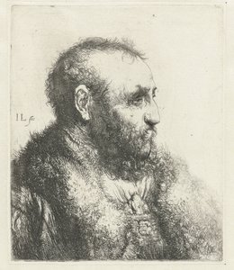 Bust of an Old Man with Fur Coat by Jan Lievens