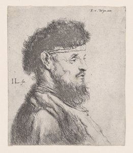Bust of a Man with a Fur Cap, 17th century by Jan Lievens