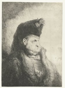 Bust of an Oriental with a Fur Hat by Jan Lievens