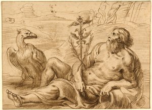 River God with an Eagle by Jan Lievens
