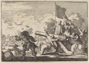 Siege of Groningen with a Cannon Blessed by Six Monks, 1672