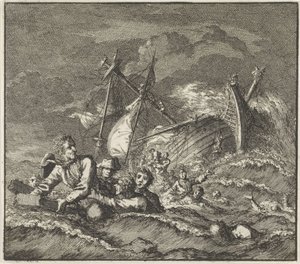 Emblem: Shipwreck Shipwreck with Castaways