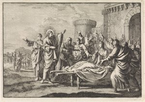 Raising of the Young Man at Nain by Jan Luyken