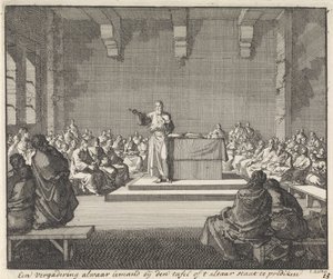 Sermon by a Priest at an Altar