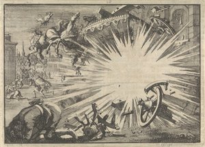 Carriage and Horses of King Louis XIII Destroyed by an Infernal Machine, ca. 1625