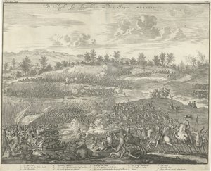 Battle of Turnhout, 1597 (title on object: The Battle of Turnhout in the Year MDXCVII) by Jan Luyken