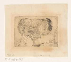 Crouching Rooster by Jan Mankes