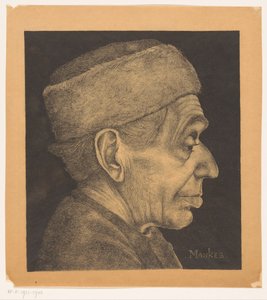 Portrait of Douwe with Cap by Jan Mankes