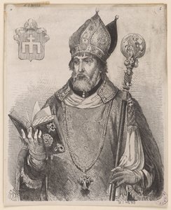 Andrzej Zebrzydowski, Bishop of Krakow - Woodcut after a Drawing by Jan Matejko