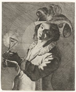 Laughing Boy with a Glass in Hand by Jan Matham (possibly)