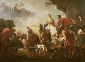 Dido and Aeneas Hunting by Jan Miel