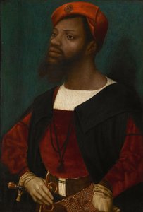 Portrait of an African man by Jan Mostaert