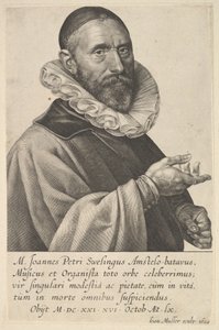 Portrait of Jan Pietersz Sweelinck, Organist & Musician in Amsterdam by Jan Muller