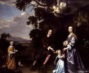 Pieter van der Graaff, His Wife and Daughters by Jan Mytens or Mijtens