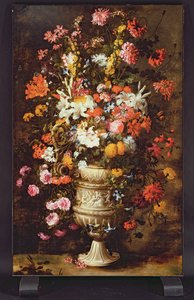 Flowers in a Figured Vase by Jan Peeter Brueghel