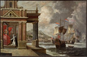 The Battle of Lepanto: Saint Catherine of Ricci and the Embarkation by Jan Peeters the Elder