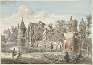Ruins of the House ter Haar near Maarssen by Jan Philip Reuthel jr.