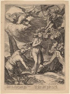 Expulsion from Eden by Jan Pietersz Saenredam after Abraham Bloemaert