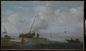 Mussel Fishing by Jan Porcellis
