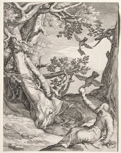 Elijah in the Wilderness Fed by Ravens