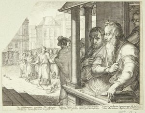 Lycurgus Philosophizes on the Relationship Between Good and Evil by Jan Saenredam