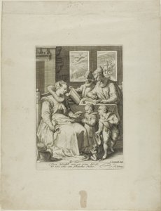 Morning, plate one from Four Times of Day by Jan Saenredam