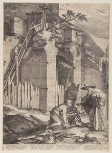 Prophet Elijah with the Widow Zarephath by Jan Saenredam
