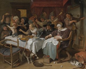 Twelfth Night: The King Drinks by Jan Steen