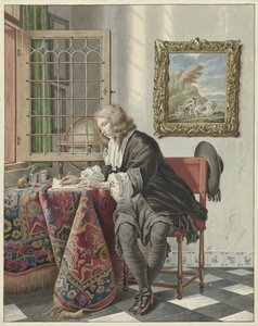 Young Man Writing at a Window